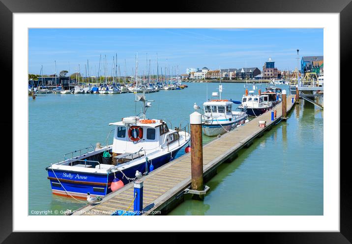 River Moorings at Littlehampton Framed Mounted Print by Geoff Smith