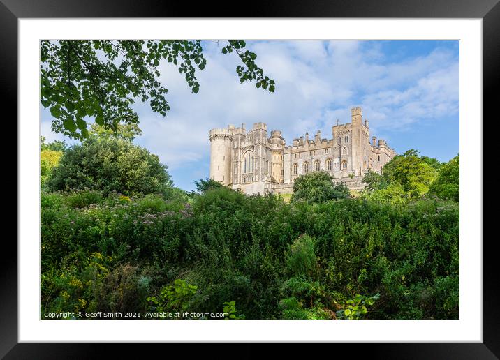 Arundel Castle on a Hill Framed Mounted Print by Geoff Smith