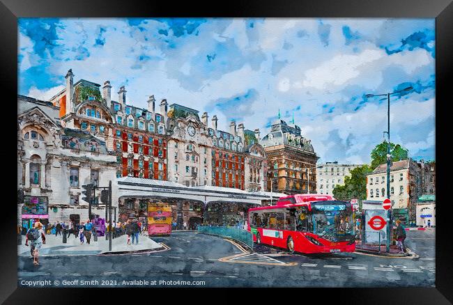 London Victoria Station Painterly Framed Print by Geoff Smith