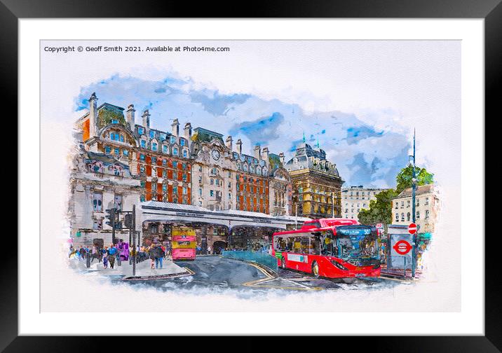 Victoria Train Station in London Framed Mounted Print by Geoff Smith