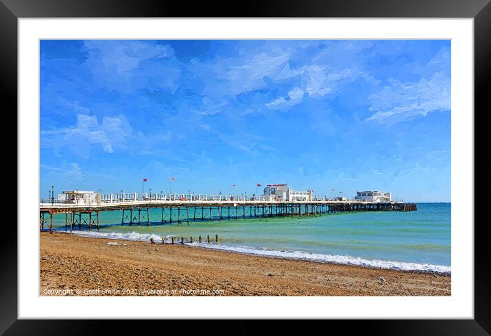 Worthing Pier Painting Framed Mounted Print by Geoff Smith