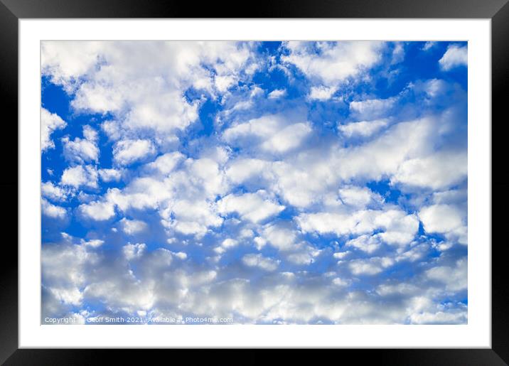 Fluffy White Clouds Framed Mounted Print by Geoff Smith