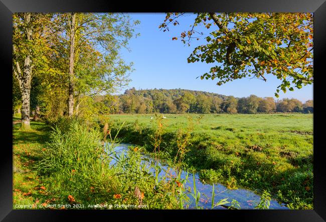 Autumn Countryside Stream Framed Print by Geoff Smith