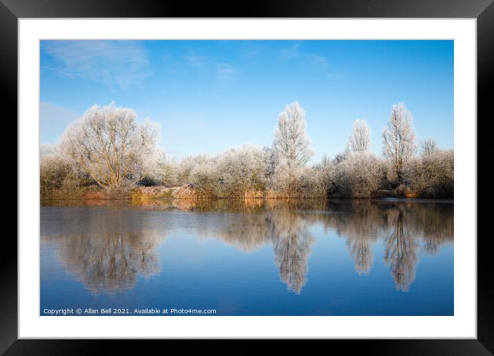 Winter Reflections Framed Mounted Print by Allan Bell