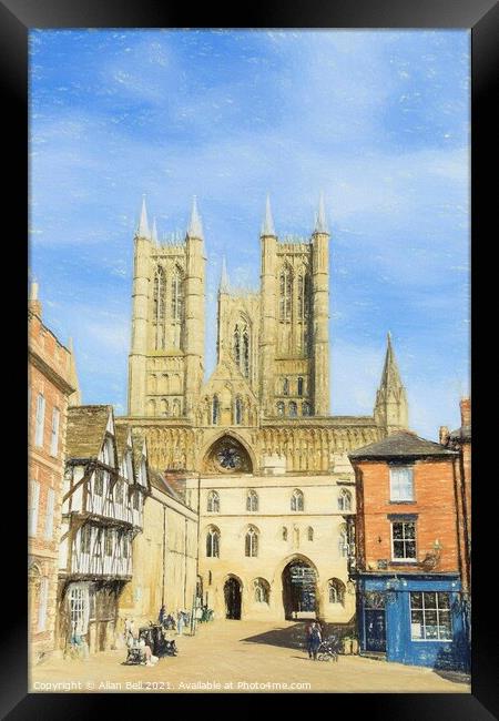 Lincoln Cathedral Framed Print by Allan Bell