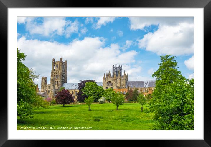 Ely Cathedral Framed Mounted Print by Allan Bell