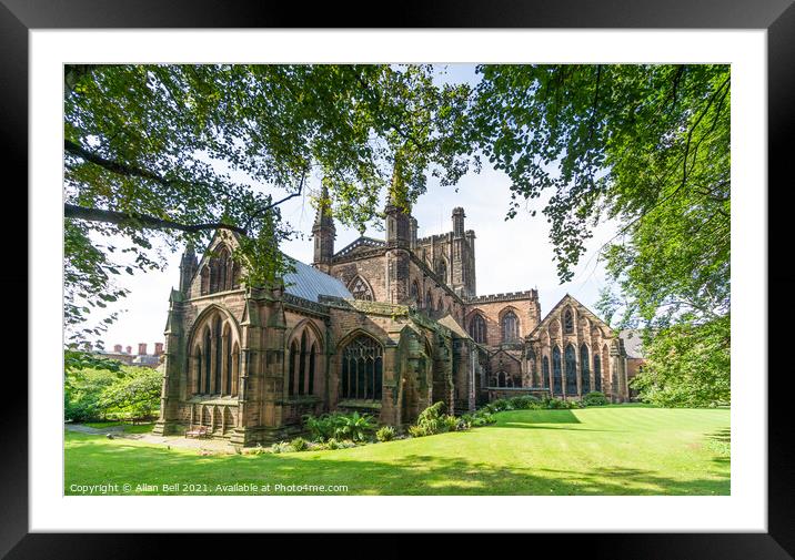 Chester Cathedral Eastern elevation Framed Mounted Print by Allan Bell