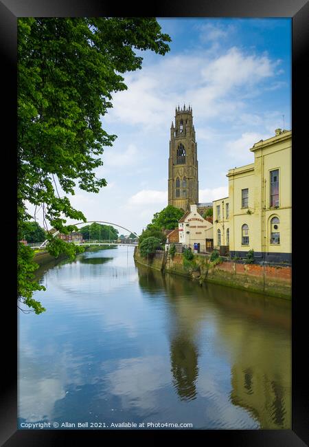 Boston Stump and River Witham Framed Print by Allan Bell