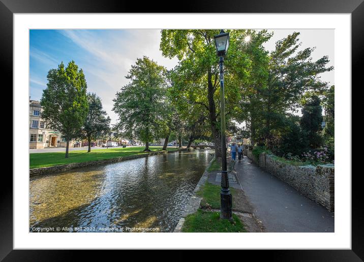 River Windrush Bourton-on-the-Water. Framed Mounted Print by Allan Bell