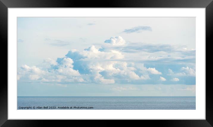 Clouds over sea Framed Mounted Print by Allan Bell