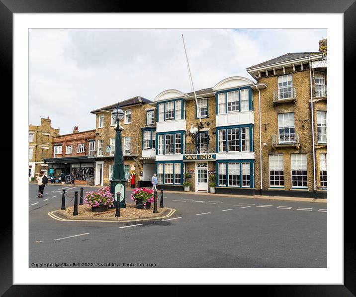 Swan Hotel Market Place Southwold Framed Mounted Print by Allan Bell