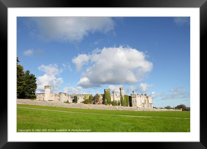 Clouds over Bodelwyddan Castle Denbighshire North  Framed Mounted Print by Allan Bell