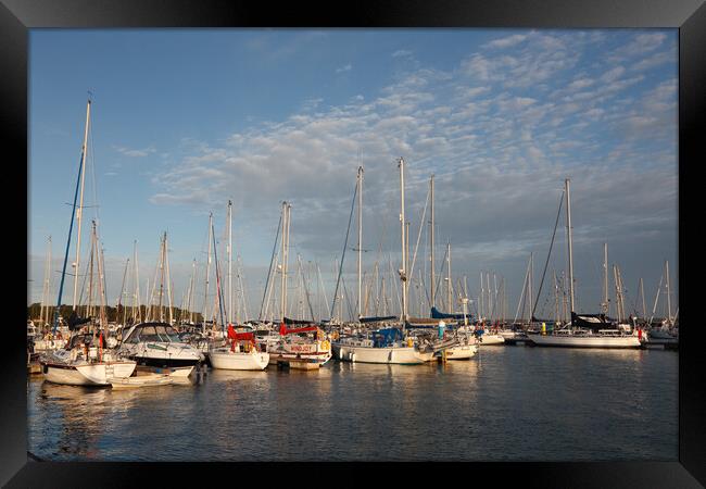 Yarmouth Harbour in Early Morning Framed Print by Allan Bell