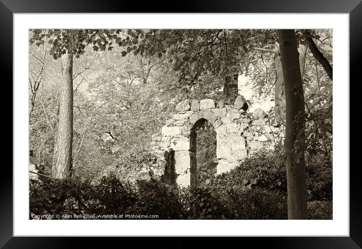 Ruthin Castle Ruins Framed Mounted Print by Allan Bell