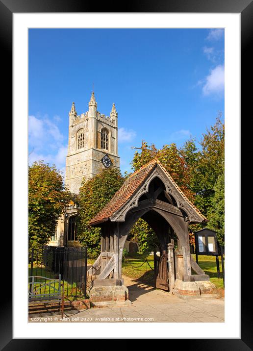 St. Michael and All Angels Church Lambourn Oxford Framed Mounted Print by Allan Bell