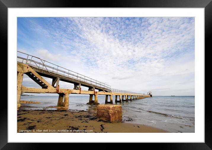 Old Pier to lifeboat station Framed Mounted Print by Allan Bell