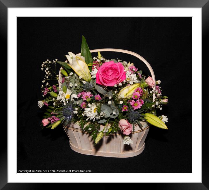 Flower Basket Framed Mounted Print by Allan Bell