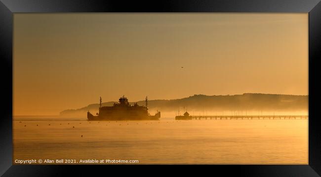 Isle of Wight Ferry in Early Morning Light Framed Print by Allan Bell