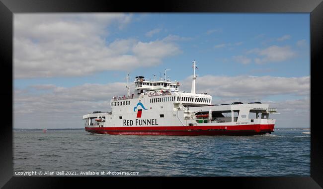Red Funnel Line ferry Red Osprey Framed Print by Allan Bell
