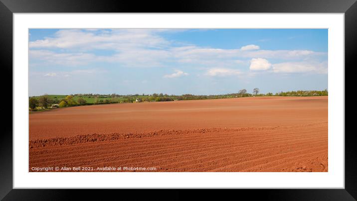Red Earth Ploughed Field Framed Mounted Print by Allan Bell