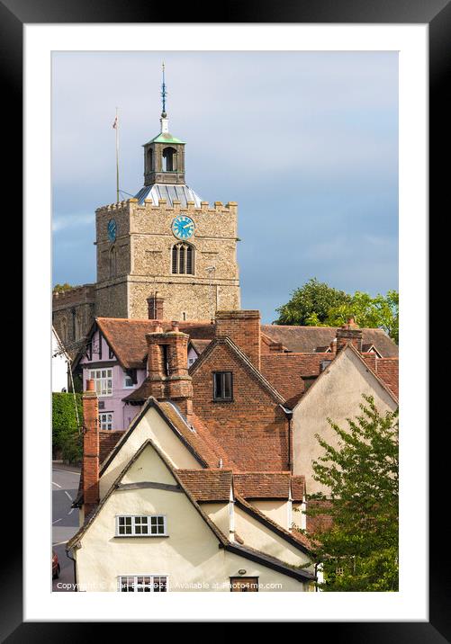 Finchingfield Roofs. Framed Mounted Print by Allan Bell