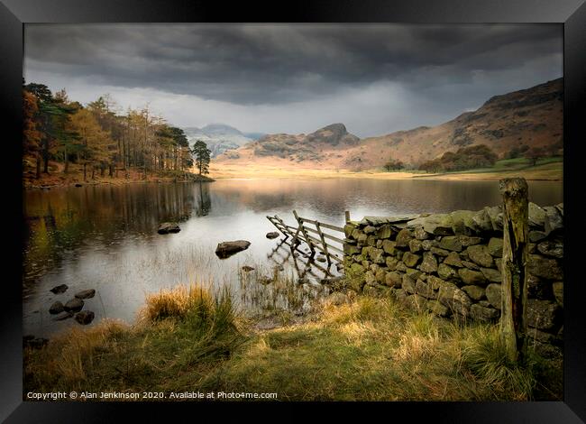 Blea Tarn Landscape, Lake District Framed Print by Alan Jenkinson