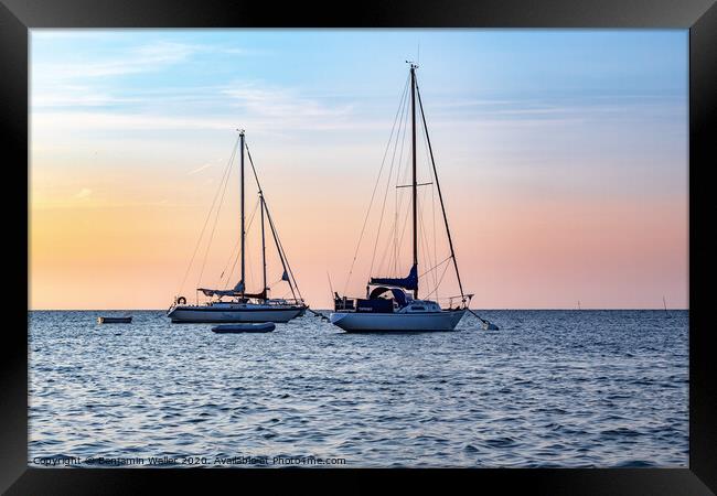 Sail away with me Framed Print by Benjamin Waller