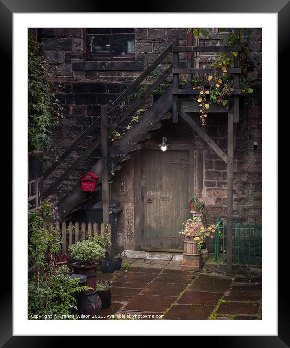 The Hanging Baskets of Heptonstall Framed Mounted Print by Francis Wilson