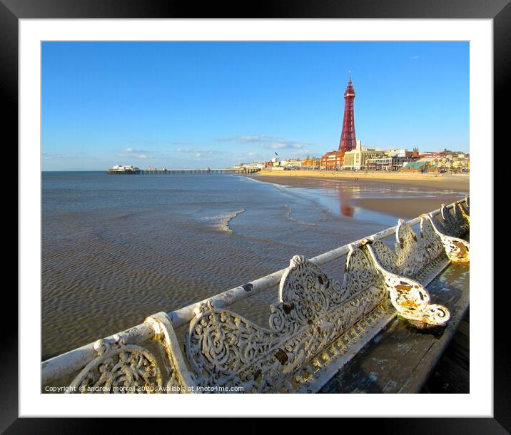 Sunny day in Blackpool  Framed Mounted Print by andrew morrell