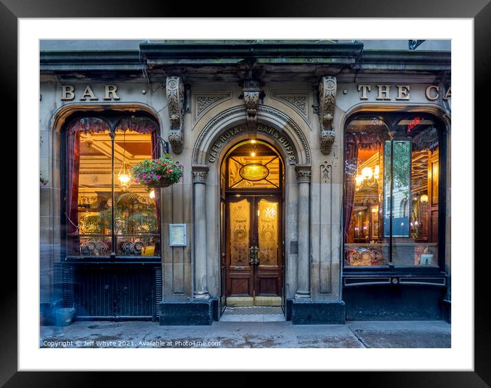 Royal Cafe in Edinburgh Framed Mounted Print by Jeff Whyte