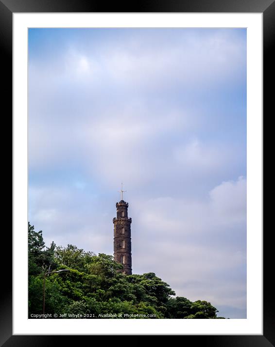 Nelson Monument Framed Mounted Print by Jeff Whyte