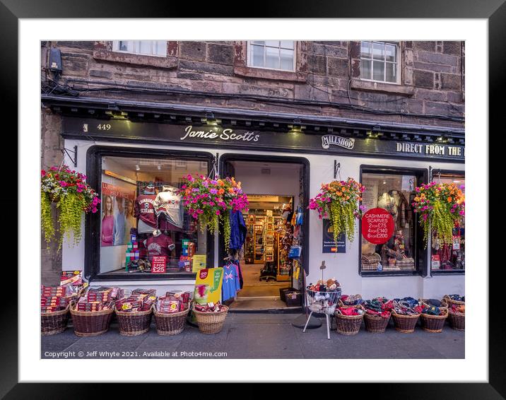 Royal Mile, Edinburgh Framed Mounted Print by Jeff Whyte