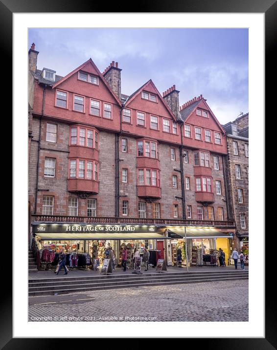 Royal Mile, Edinburgh Framed Mounted Print by Jeff Whyte