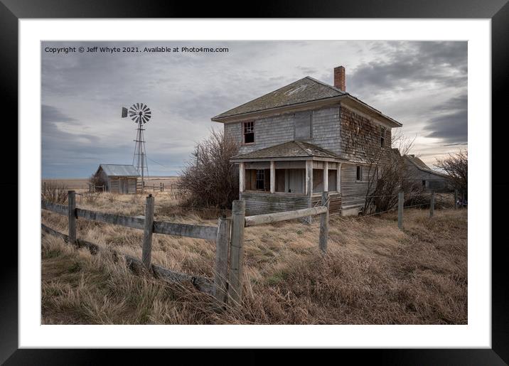 Abandoned Homestead Framed Mounted Print by Jeff Whyte