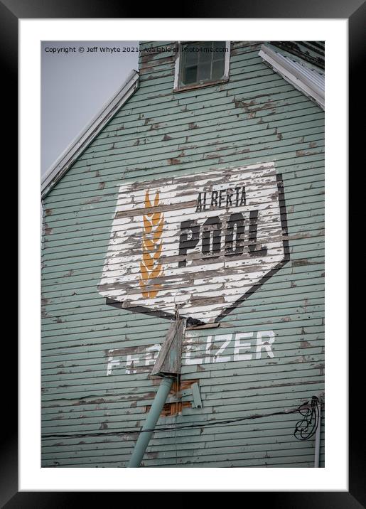 Old Wheat Pool fertilizer elevator Framed Mounted Print by Jeff Whyte