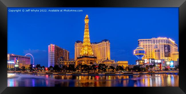 Paris Resort, Las Vegas Framed Print by Jeff Whyte