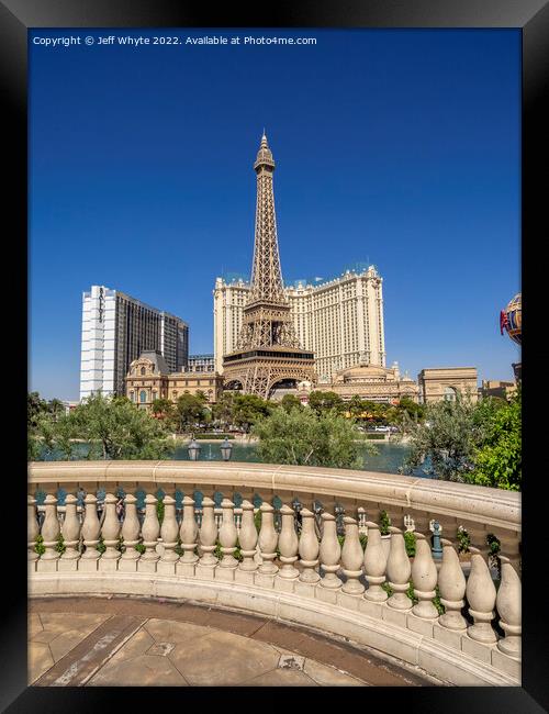Paris hotel in Las Vegas Framed Print by Jeff Whyte