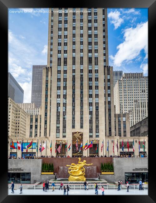 Rockefeller Center in New York Framed Print by Jeff Whyte