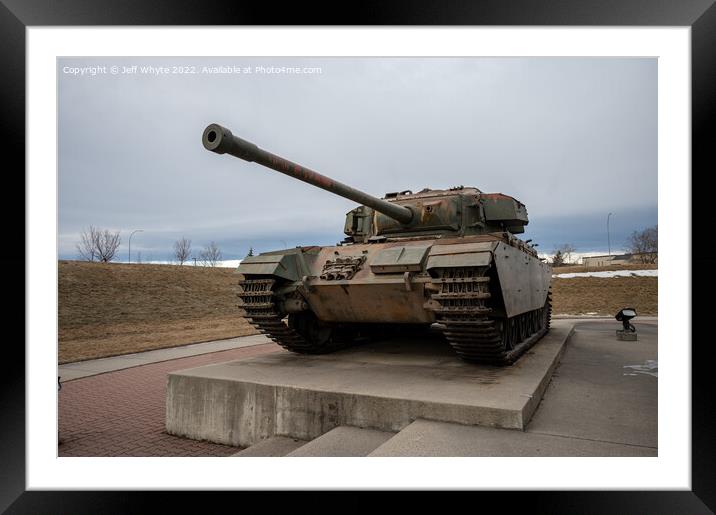 Challenger MarkIII tank Framed Mounted Print by Jeff Whyte