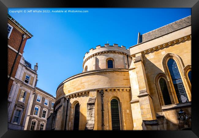 Temple Church in the City of London Framed Print by Jeff Whyte