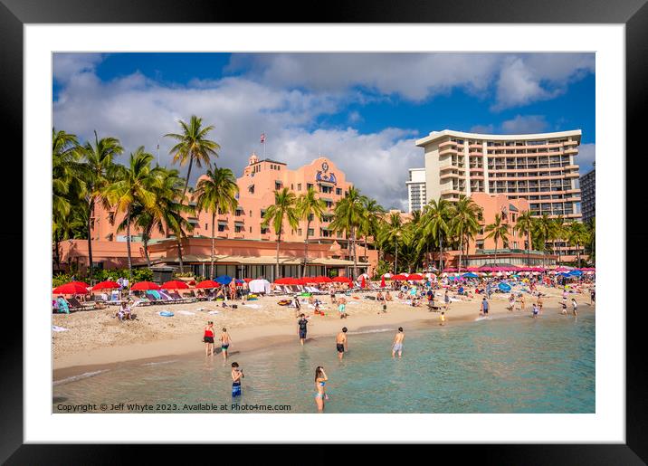 Royal Hawaiian Hotel Framed Mounted Print by Jeff Whyte