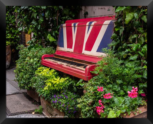 Union Jack Piano Framed Print by Jeff Whyte