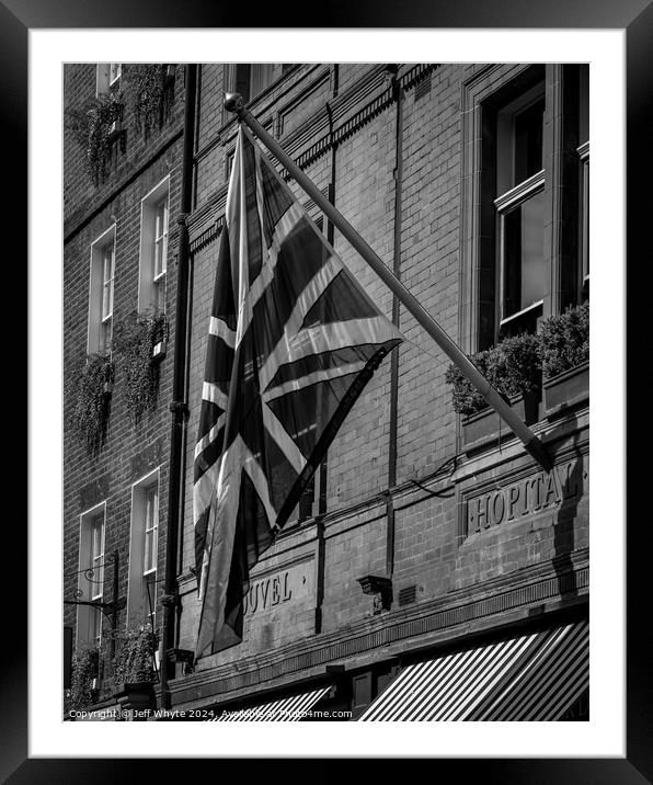 Union Jack Framed Mounted Print by Jeff Whyte