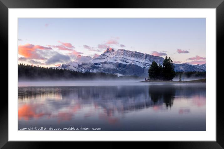 Mount Rundle Framed Mounted Print by Jeff Whyte