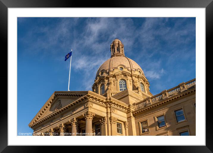 Alberta Legislature Framed Mounted Print by Jeff Whyte