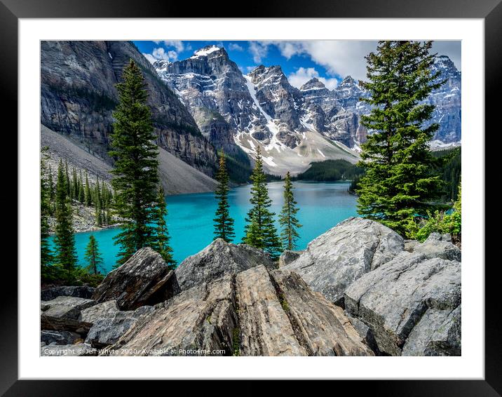Moraine Lake Framed Mounted Print by Jeff Whyte