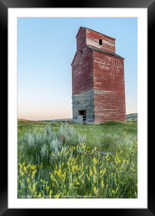 Abandoned grain elevator  Framed Mounted Print by Jeff Whyte