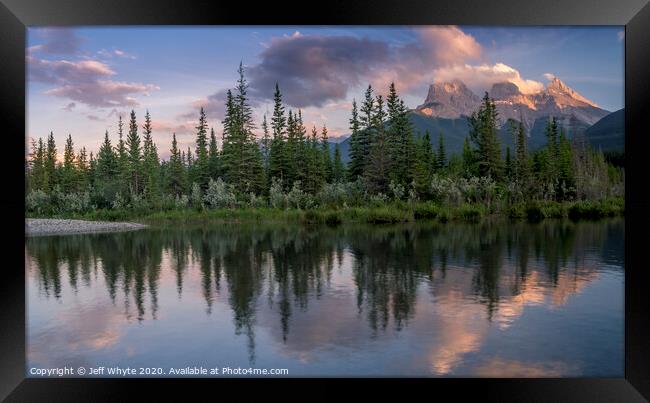 Three Sisters, Canmore Framed Print by Jeff Whyte