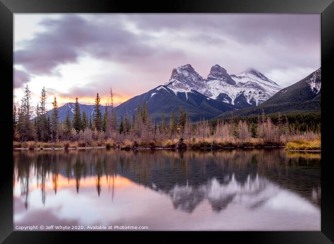 Three Sisters, Canmore Framed Print by Jeff Whyte
