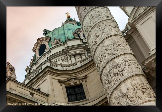 Facade of the Karlskirche  Framed Print by Jeff Whyte